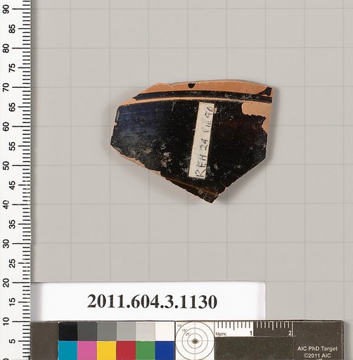 Terracotta fragment of a mastoid (drinking cup with narrow base) or a kyathos (cup-shaped ladle)