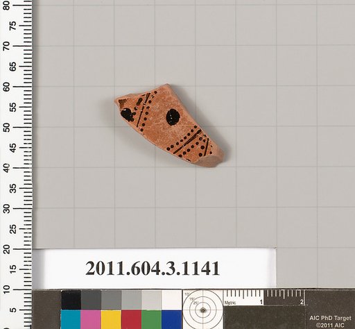 Terracotta fragment of a mastoid (drinking cup with narrow base) or a kyathos (cup-shaped ladle)