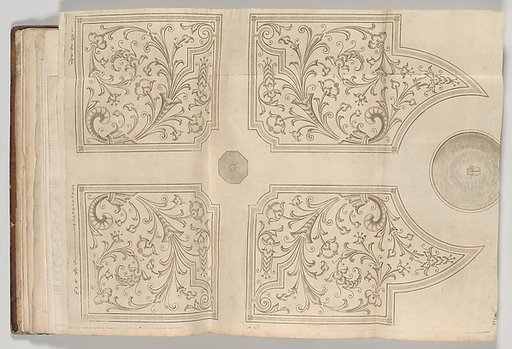 Design for a fountain and four square parterres for a pleasure garden