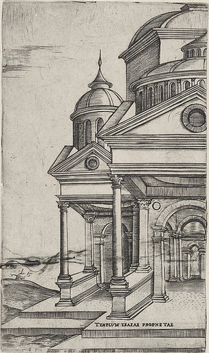 Tenplum Isaiae Prophetae, from a series depicting (reconstructed) buildings from Roman antiquity