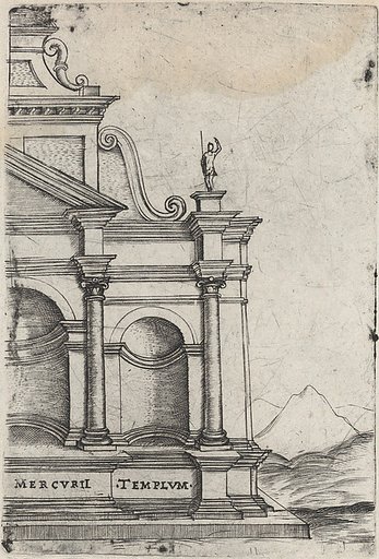 Mercurii Templum, from a series depicting (reconstructed) buildings from Roman antiquity