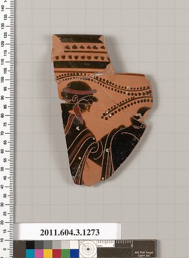 Terracotta rim fragment of a skyphos (deep drinking cup)