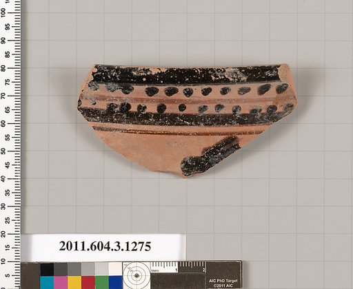 Terracotta rim fragment of a skyphos (deep drinking cup)