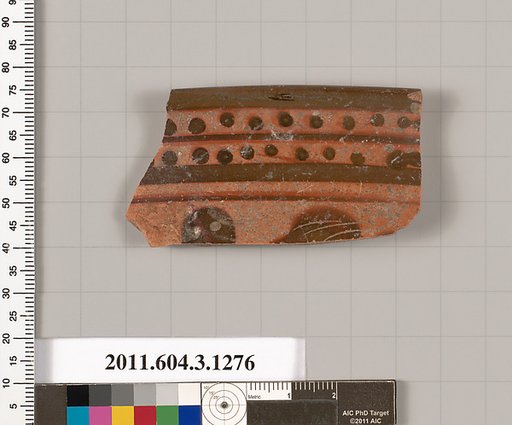 Terracotta rim fragment of a skyphos (deep drinking cup)