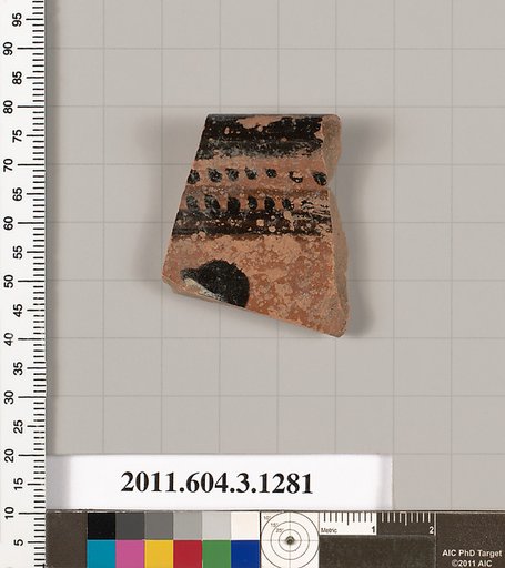 Terracotta rim fragment of a skyphos (deep drinking cup)