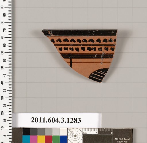 Terracotta rim fragment of a skyphos (deep drinking cup)