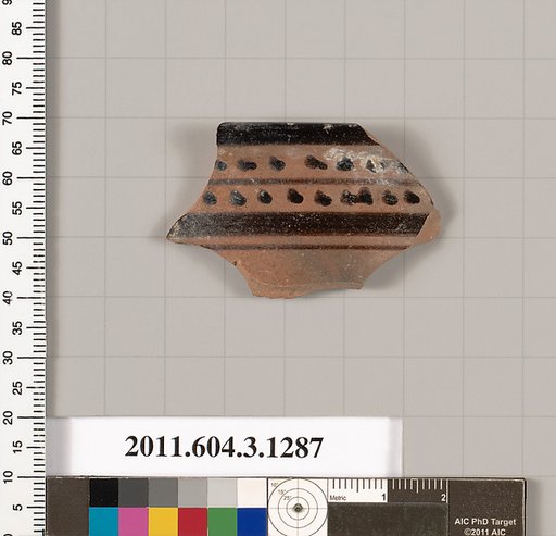 Terracotta rim fragment of a skyphos (deep drinking cup)