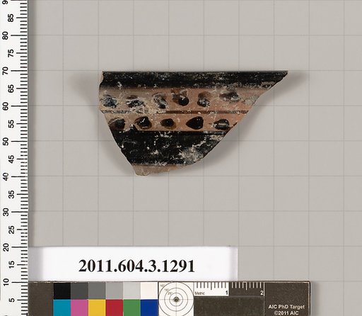 Terracotta rim fragment of a skyphos (deep drinking cup)