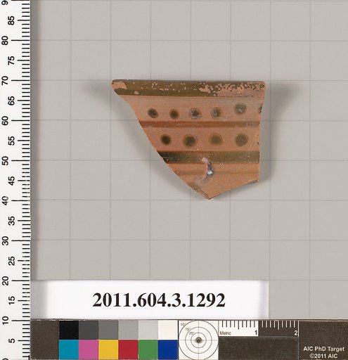 Terracotta rim fragment of a skyphos (deep drinking cup)