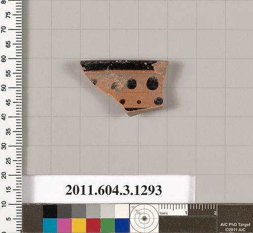 Terracotta rim fragment of a skyphos (deep drinking cup)