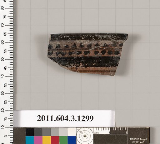 Terracotta rim fragment of a skyphos (deep drinking cup)