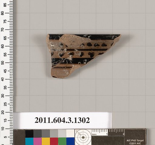 Terracotta rim fragment of a skyphos (deep drinking cup)