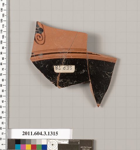 Terracotta fragment of a skyphos (deep drinking cup)