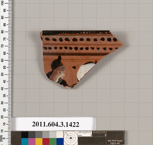 Terracotta rim fragment of a skyphos (deep drinking cup)