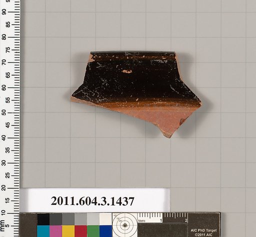 Terracotta rim fragment of a skyphos (deep drinking cup)