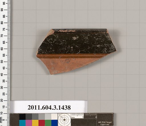 Terracotta rim fragment of a skyphos (deep drinking cup)