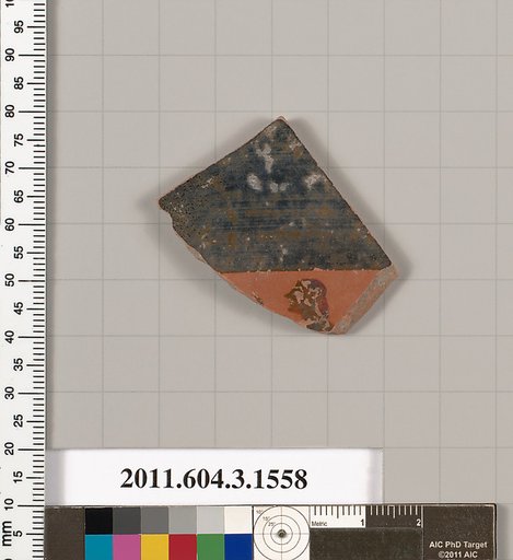 Terracotta fragment of a kylix: Band cup (drinking cup)