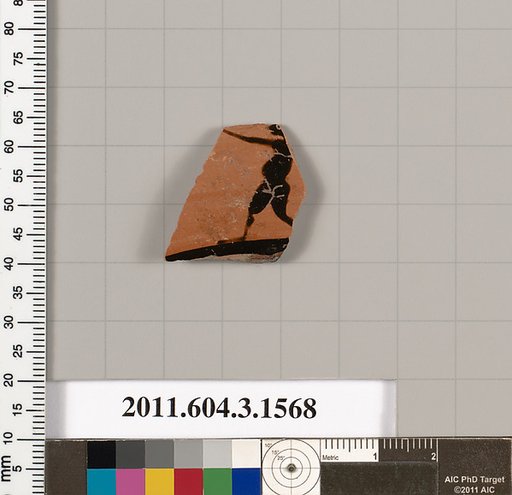 Terracotta fragment of a kylix: Band cup (drinking cup)
