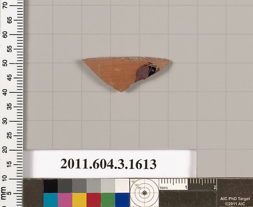 Terracotta fragment of a kylix: Band cup (drinking cup)