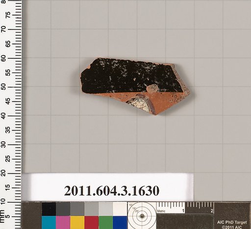 Terracotta fragment of a kylix: Band cup (drinking cup)