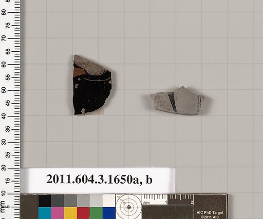 Terracotta fragments of kylikes: Band or lip cups (drinking cups)