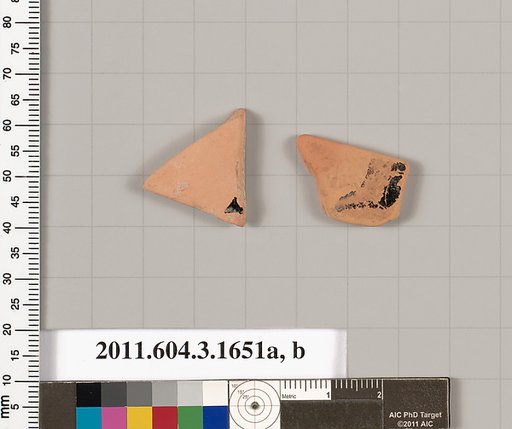 Terracotta fragments of kylikes: Band or lip cups (drinking cups)