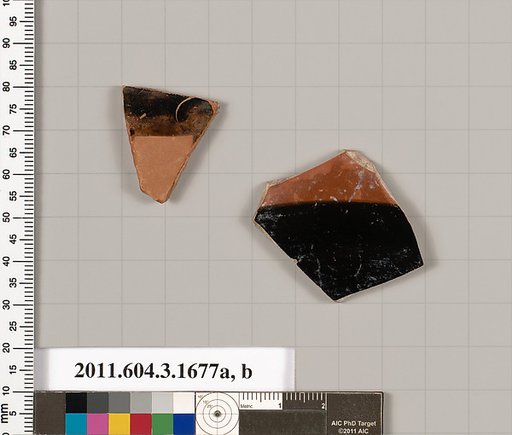 Terracotta fragments of kylikes: Band or lip cups (drinking cups)