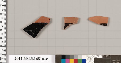 Terracotta fragments of kylikes: Band or lip cups (drinking cups)