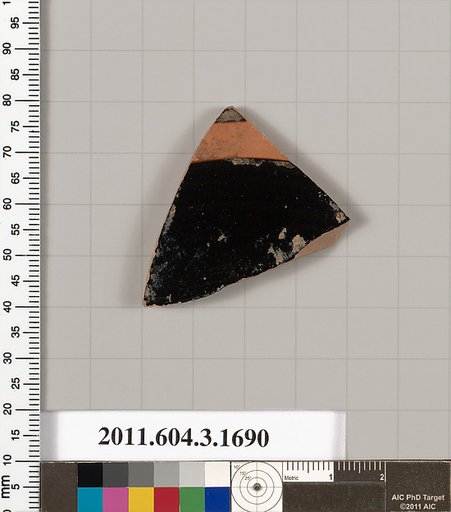 Terracotta fragment of a kylix: Band or lip cup (drinking cup)