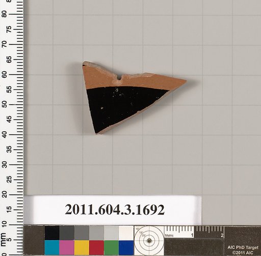 Terracotta fragment of a kylix: Band or lip cup (drinking cup)