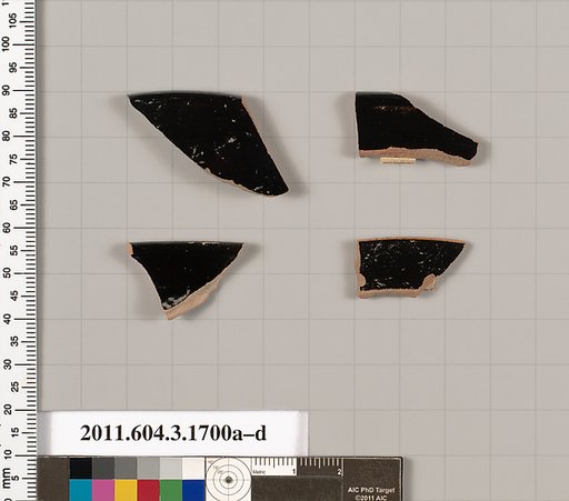 Terracotta rim fragments of kylikes: Band cups (drinking cups)