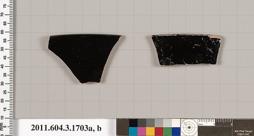 Terracotta rim fragments of kylikes: Band cups (drinking cups)