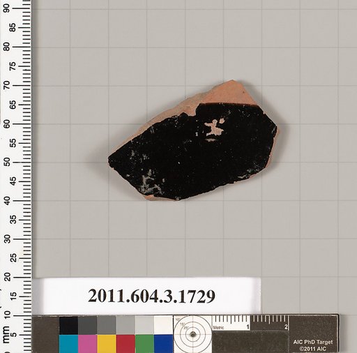 Terracotta fragment of a kylix: Band or lip cup (drinking cup)