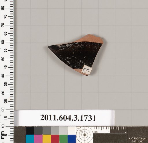 Terracotta fragment of a kylix: Band or lip cup (drinking cup)