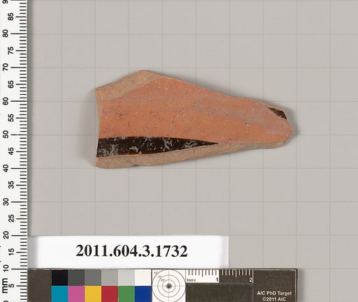 Terracotta fragment of a kylix: Band or lip cup (drinking cup)