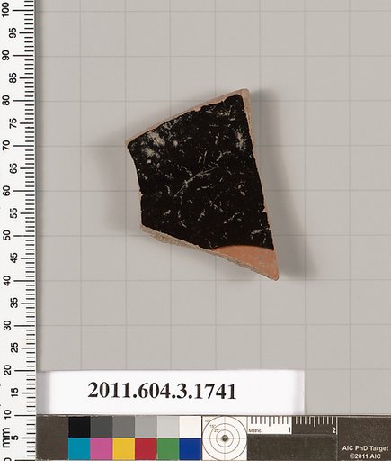 Terracotta fragment of a kylix: Band or lip cup (drinking cup)