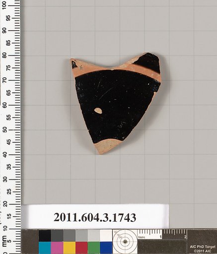Terracotta fragment of a kylix: Band or lip cup (drinking cup)