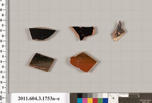 Terracotta fragments of kylikes: Band or lip cups (drinking cups)