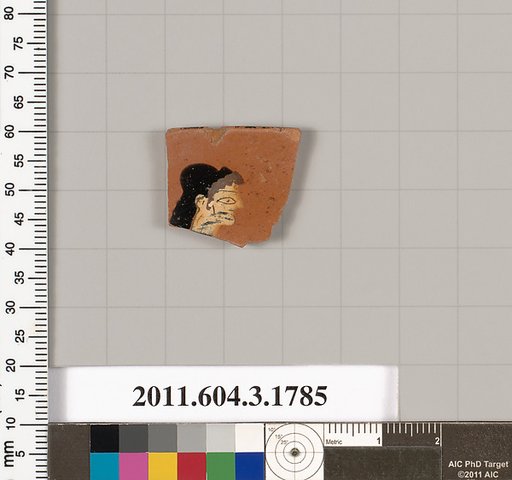 Terracotta rim fragment of a kylix: Lip cup (drinking cup)