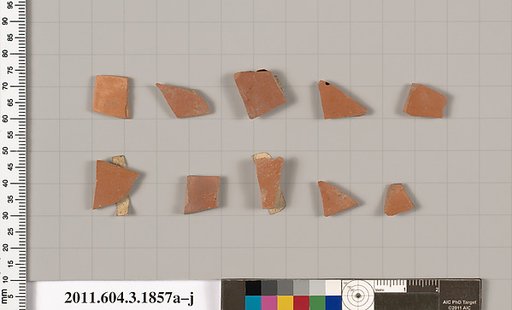 Terracotta fragments of kylikes: Band or lip cups (drinking cups)