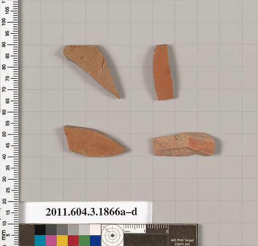 Terracotta fragments of kylikes: Band or lip cups (drinking cups)