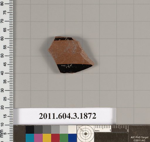Terracotta fragment of a kylix: Band or lip cup (drinking cup)
