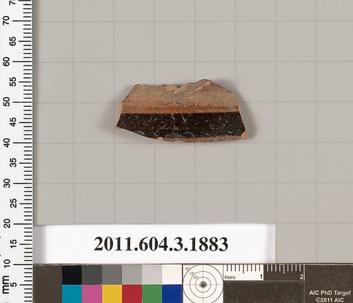 Terracotta fragment of a mastoid (drinking cup with narrow base) ?