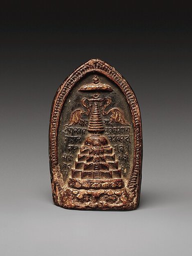 Votive Plaque (Tsa Tsa) Depicting a Stupa