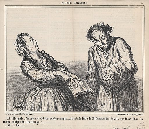 Ah, Théophile, what ghastly things I am reading about you, from 'These good Parisians,' published in Le Charivari, January 30, 1860