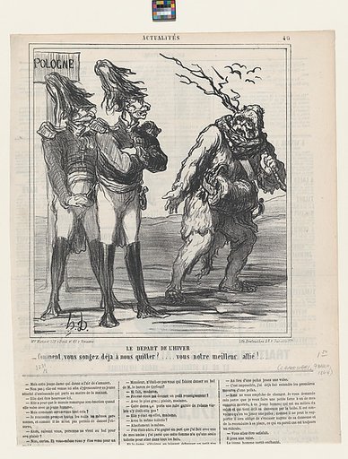 Winter's departure, from 'News of the day,' published in Le Charivari, March 9, 1864