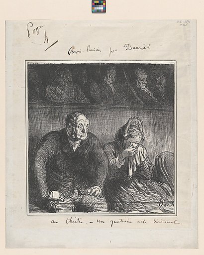 In the theater - a gripping fourth act, from 'Theater sketches'