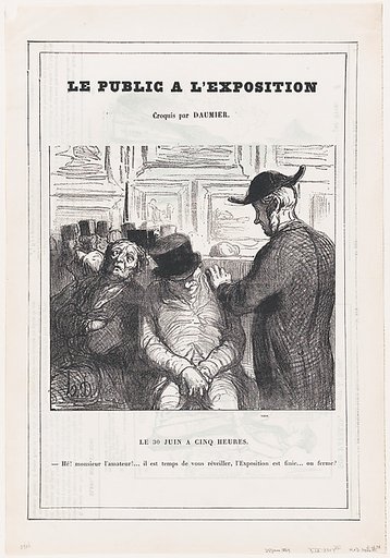 5 o'clock on June 30th, from 'The public at the exhibition,' published in Le Petit Journal pour Rire, June 25, 1864