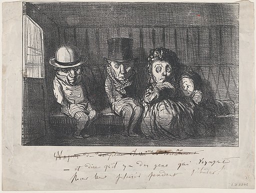 To imagine that there are people who even travel in winter for fun and enjoyment!, from "Winter Sketches"
