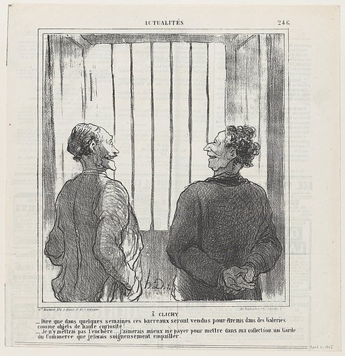 In Clichy, from 'News of the day,' published in Le Charivari, April 11, 1865